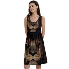 African Lion Mane Close Eyes Classic Skater Dress by Ket1n9