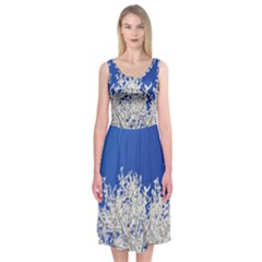 Crown Aesthetic Branches Hoarfrost Midi Sleeveless Dress by Ket1n9