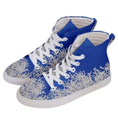 Crown Aesthetic Branches Hoarfrost Men s Hi-top Skate Sneakers by Ket1n9