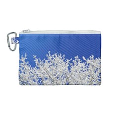 Crown Aesthetic Branches Hoarfrost Canvas Cosmetic Bag (medium) by Ket1n9