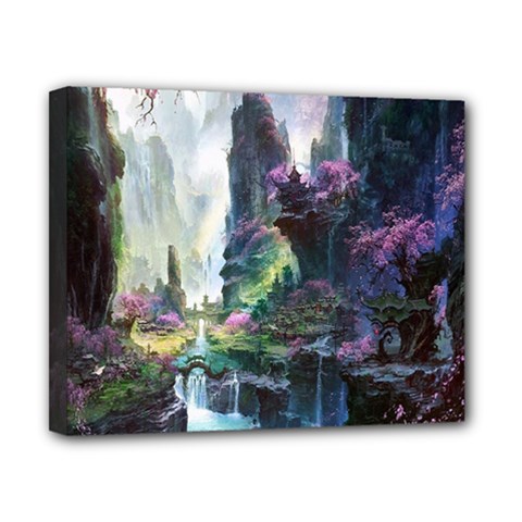 Fantastic World Fantasy Painting Canvas 10  X 8  (stretched) by Ket1n9