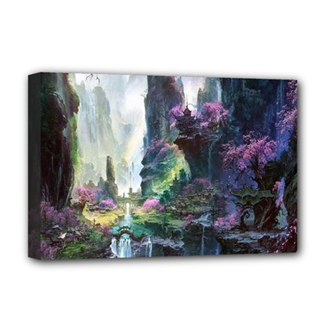 Fantastic World Fantasy Painting Deluxe Canvas 18  X 12  (stretched) by Ket1n9