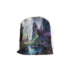 Fantastic World Fantasy Painting Drawstring Pouch (medium) by Ket1n9