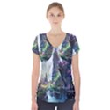 Fantastic World Fantasy Painting Short Sleeve Front Detail Top View1