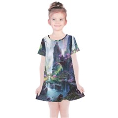 Fantastic World Fantasy Painting Kids  Simple Cotton Dress by Ket1n9