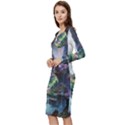 Fantastic World Fantasy Painting Long Sleeve V-Neck Bodycon Dress  View2