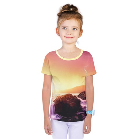 California Sea Ocean Pacific Kids  One Piece T-shirt by Ket1n9