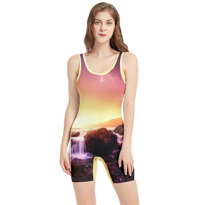 California Sea Ocean Pacific Women s Wrestling Singlet