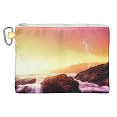 California Sea Ocean Pacific Canvas Cosmetic Bag (xl)