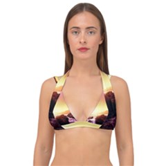 California Sea Ocean Pacific Double Strap Halter Bikini Top