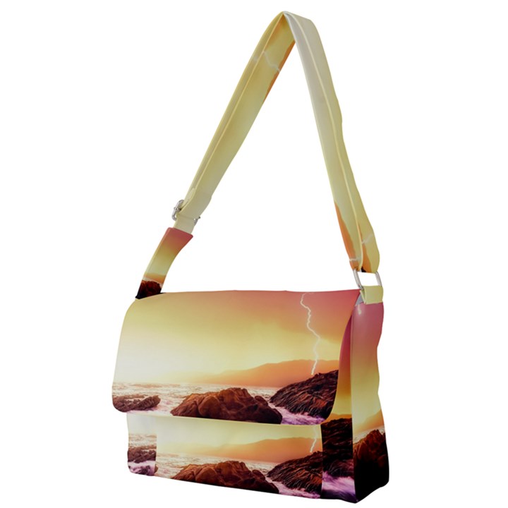 California Sea Ocean Pacific Full Print Messenger Bag (L)