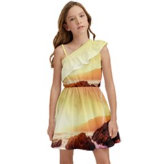 California Sea Ocean Pacific Kids  One Shoulder Party Dress