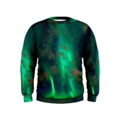 Northern-lights-plasma-sky Kids  Sweatshirt by Ket1n9