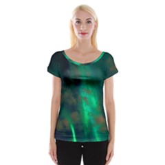 Northern-lights-plasma-sky Cap Sleeve Top by Ket1n9