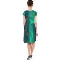 Northern-lights-plasma-sky Cap Sleeve Midi Dress View2