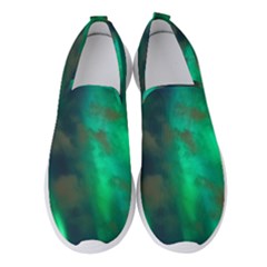 Northern-lights-plasma-sky Women s Slip On Sneakers