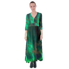 Northern-lights-plasma-sky Button Up Maxi Dress