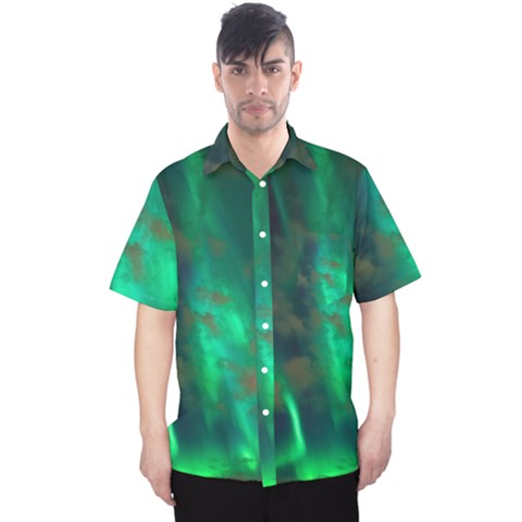 Northern-lights-plasma-sky Men s Hawaii Shirt by Ket1n9