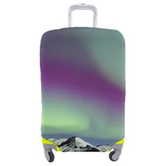 Aurora Stars Sky Mountains Snow Aurora Borealis Luggage Cover (medium) by Ket1n9