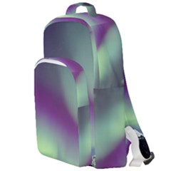 Aurora Stars Sky Mountains Snow Aurora Borealis Double Compartment Backpack by Ket1n9