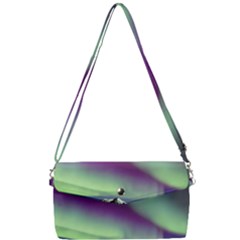 Aurora Stars Sky Mountains Snow Aurora Borealis Removable Strap Clutch Bag by Ket1n9