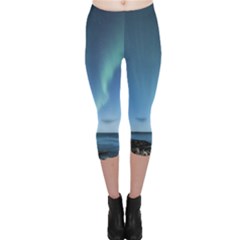 Aurora Borealis Lofoten Norway Capri Leggings  by Ket1n9