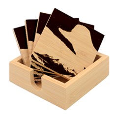 Aurora Stars Sky Mountains Snow Aurora Borealis Bamboo Coaster Set by Ket1n9