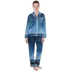 Aurora Borealis Lofoten Norway Women s Long Sleeve Satin Pajamas Set	 by Ket1n9