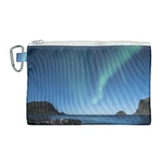 Aurora Borealis Lofoten Norway Canvas Cosmetic Bag (large) by Ket1n9