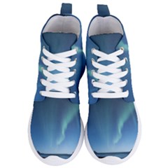 Aurora Borealis Lofoten Norway Women s Lightweight High Top Sneakers by Ket1n9