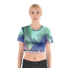 Aurora Borealis Alaska Space Cotton Crop Top by Ket1n9