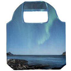 Aurora Borealis Lofoten Norway Foldable Grocery Recycle Bag by Ket1n9