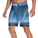 Aurora Borealis Lofoten Norway Men s Beach Shorts View2