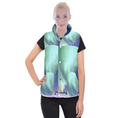 Aurora Borealis Alaska Space Women s Button Up Vest by Ket1n9