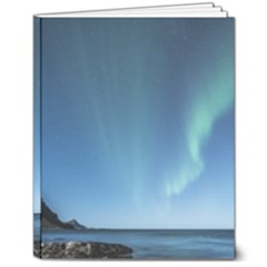 Aurora Borealis Lofoten Norway 8  X 10  Hardcover Notebook by Ket1n9