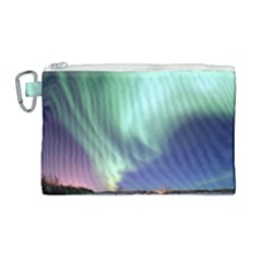 Aurora Borealis Alaska Space Canvas Cosmetic Bag (large) by Ket1n9