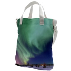 Aurora Borealis Alaska Space Canvas Messenger Bag by Ket1n9