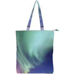 Aurora Borealis Alaska Space Double Zip Up Tote Bag by Ket1n9