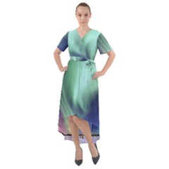 Aurora Borealis Alaska Space Front Wrap High Low Dress by Ket1n9