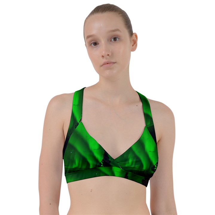 Aurora Borealis Northern Lights Sweetheart Sports Bra