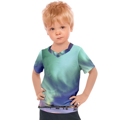 Aurora Borealis Alaska Space Kids  Sports T-shirt by Ket1n9