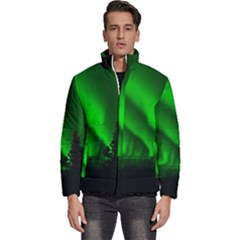 Aurora Borealis Northern Lights Men s Puffer Bubble Jacket Coat by Ket1n9