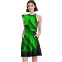 Aurora Borealis Northern Lights Cocktail Party Halter Sleeveless Dress With Pockets View2