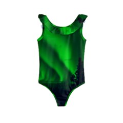 Aurora Borealis Northern Lights Kids  Frill Swimsuit by Ket1n9