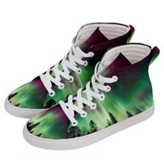 Aurora Borealis Northern Lights Women s Hi-top Skate Sneakers by Ket1n9