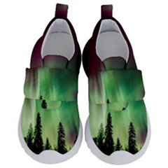 Aurora Borealis Northern Lights Kids  Velcro No Lace Shoes by Ket1n9