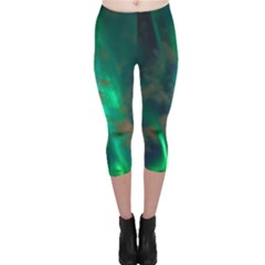 Northern Lights Plasma Sky Capri Leggings  by Ket1n9