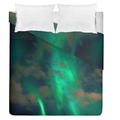 Northern Lights Plasma Sky Duvet Cover Double Side (queen Size) by Ket1n9