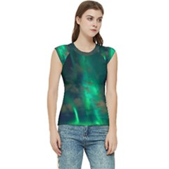 Northern Lights Plasma Sky Women s Raglan Cap Sleeve T-shirt by Ket1n9