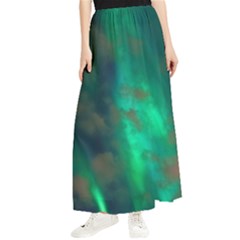 Northern Lights Plasma Sky Maxi Chiffon Skirt by Ket1n9